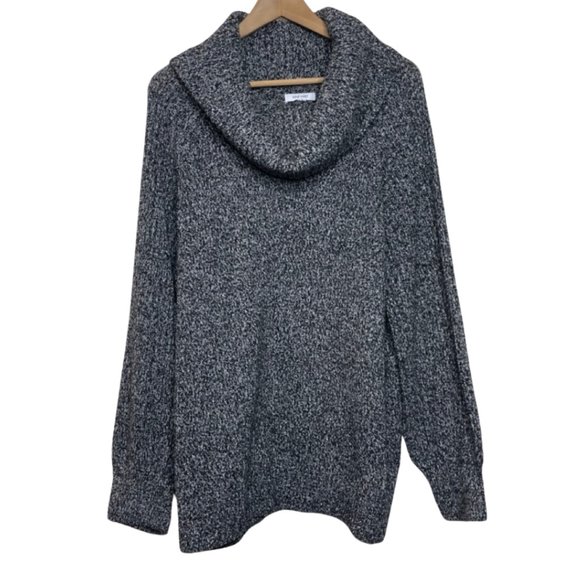 Nine West Sweaters - NINE WEST | Gray Oversized Cowl Neck Heavy Knit Pullover Sweater | Size XL